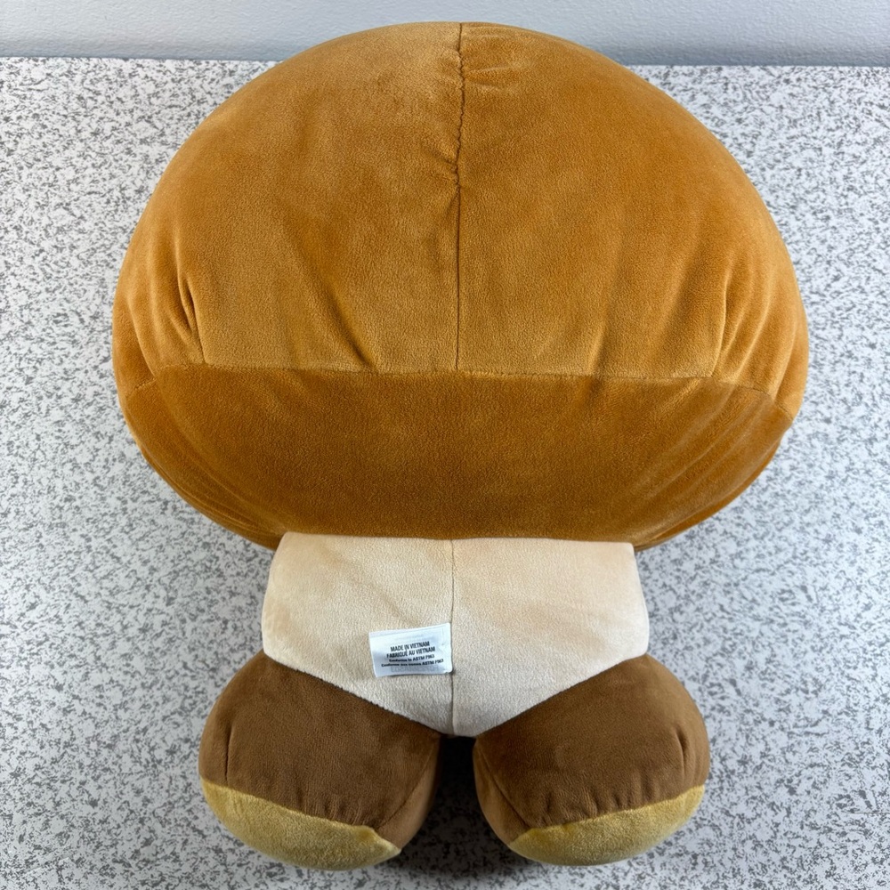 Nintendo Club Mocchi Mocchi Mega 16” Plush Goomba Large TOMY Super Mario 2023 - Picture 2 of 6